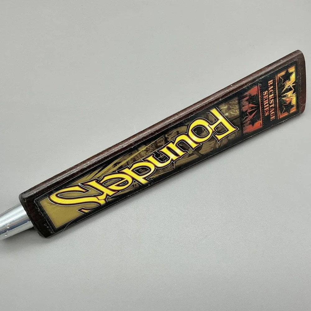 Founders Backstage Series Beer Tap Handle Brown Yellow Bar Pub Draft Decor